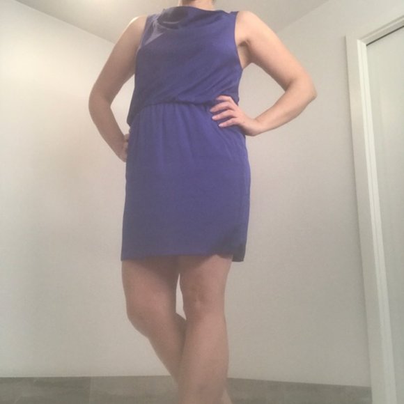 Theory, Bright Blue Romper Dress, Size 6 - Picture 3 of 3